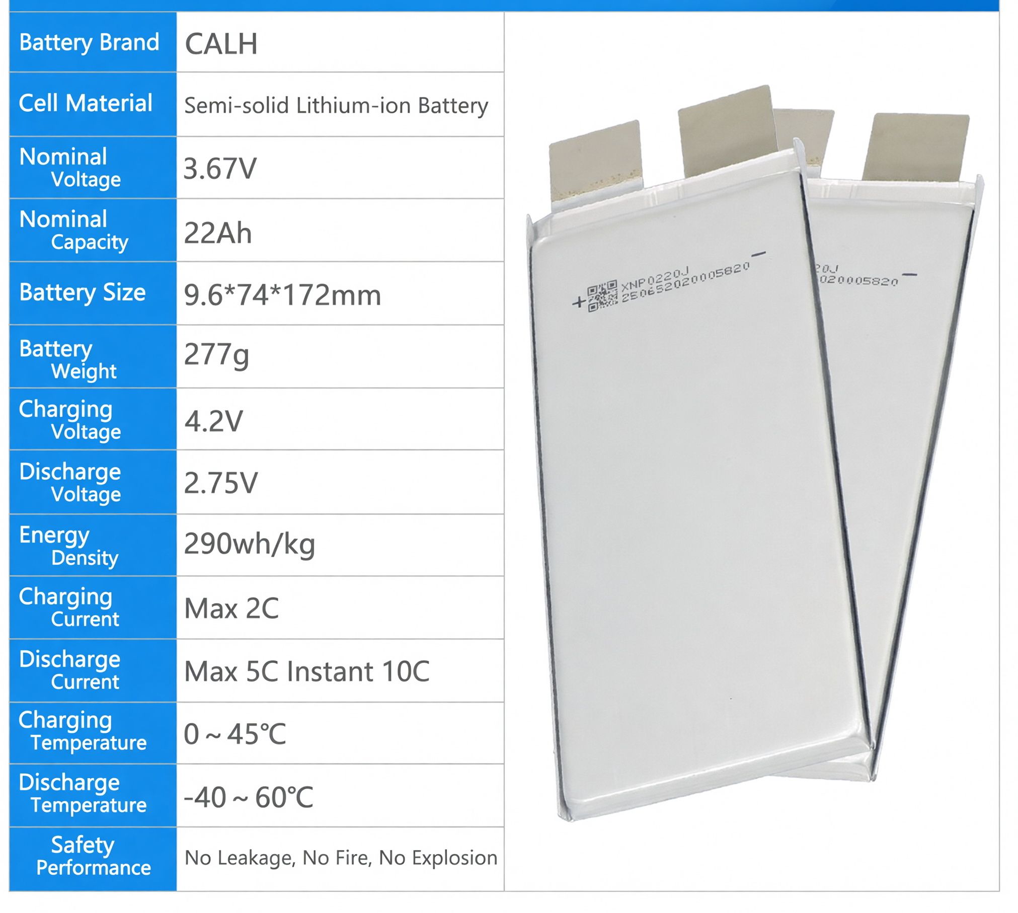 Полутвердотельный АКБ NMC 6S 22000mah 500W