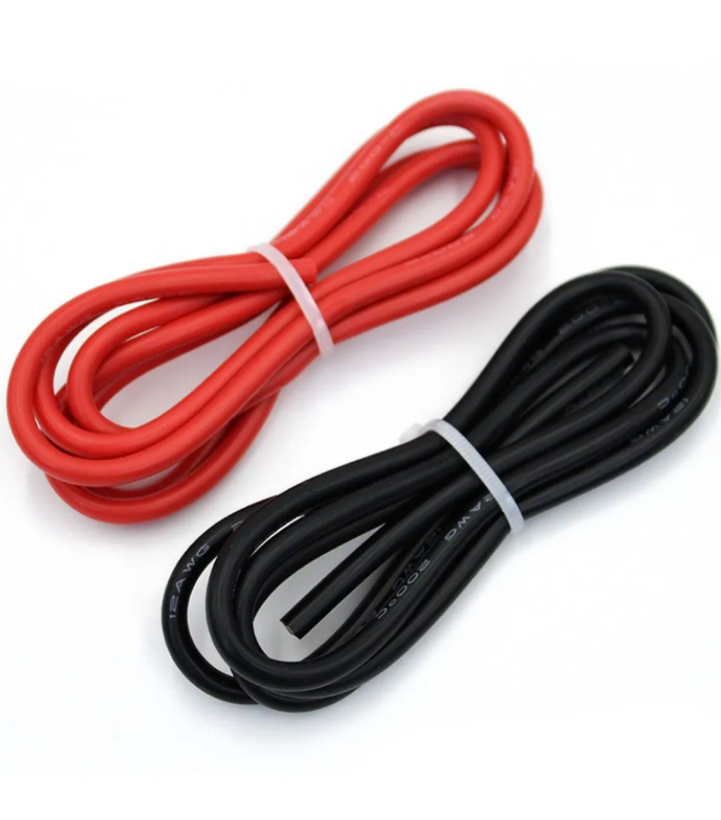 Провод 14AWG комплект 10 черный + 10 красный
