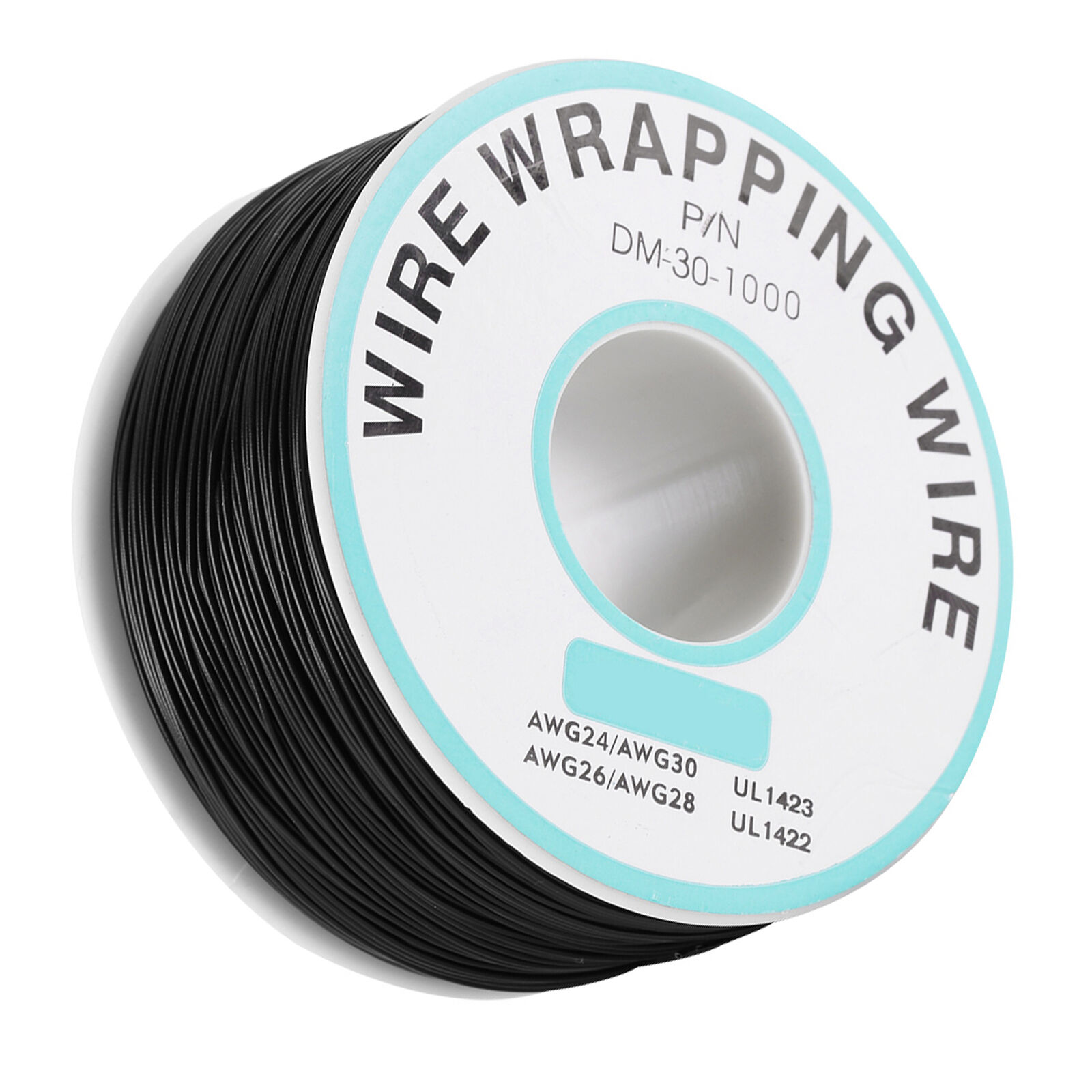 Провод монтажный AWG30 черный, катушка 200м